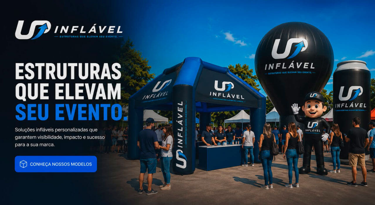 Infláveis promocionais em evento